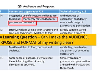 GCSE AQA English Language Q5: Audience, Purpose and Form.