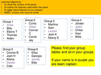 Mametz Woods collaborative lesson