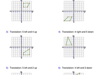 Week 2 Spring 2 year 6 translating shapes activity