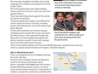 Non-fiction Reading comprehension -Travel Ban