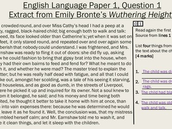 AQA Language Paper 1  Question 2 set of lessons