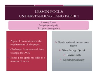 AQA 2017 English Language Paper 1.