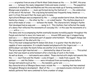 Cover work Bhangra Music work sheet