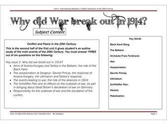 AQA International Relations- Causes of The First World War