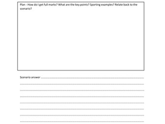Long answer question blank template