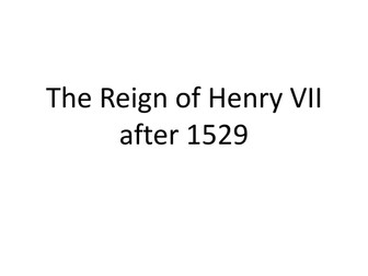 Reign Of Henry VIII after 1529