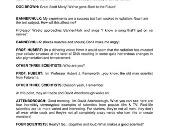 Science Week Play Script Class Assembly What Makes a Good Scientist?