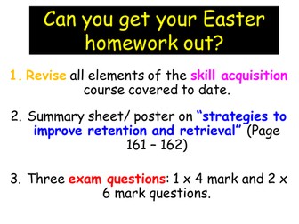 AS Level PE - Reaction time, movement time, response time and hicks law