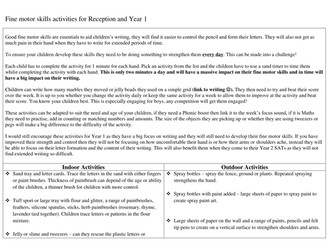 Fine Motor Skill Activities for Inside and Outside the Classroom
