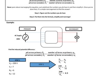 Transformers calculations