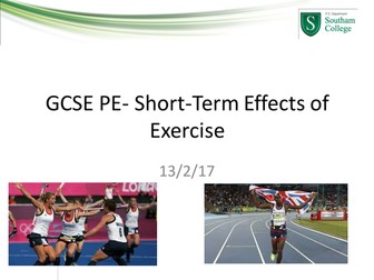 Edexcel GCSE PE 2016 9-1 Short-Term Effects of Exercise