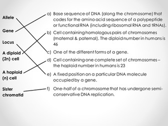 AQA A-level Biology (2016 specification). Section 7 Topic 17: Inherited changes | Teaching Resources