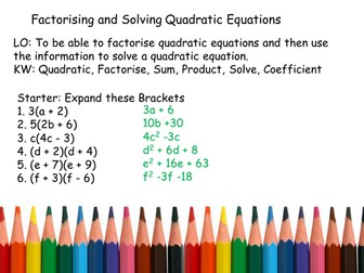 Factorising Quadratics