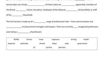 AQA Citizenship Studies - The Civil Service