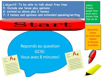 Free time / Temps Libre year 10 New curriculum present past