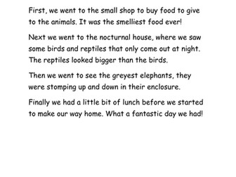 Recount examples KS1