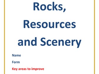 AQA A- Rocks, Resources and Scenery Revision Pack