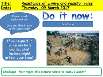 Resistance of a wire and resistor rule