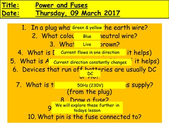 Power and fuses