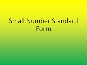 Standard Form Conversions