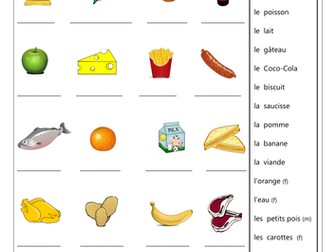 FRENCH - Food and drinks activities - Worksheets