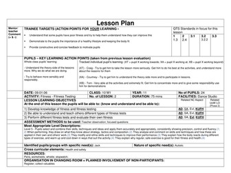 Fitness Training Lesson Plans