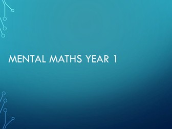 Mental Maths Bank Year 1