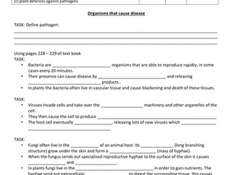 OCR A level Biology module 4.1.1 Communicable disease and plant defences