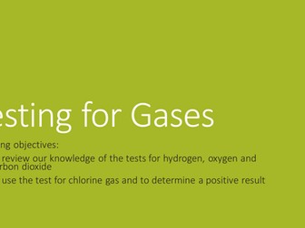 New aqa chemistry 2016 Test for gases