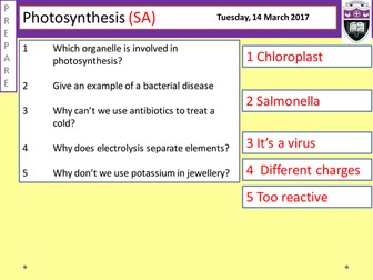 New GCSE AQA 2016 Combined Science Triology 4.4 Bioenergetics