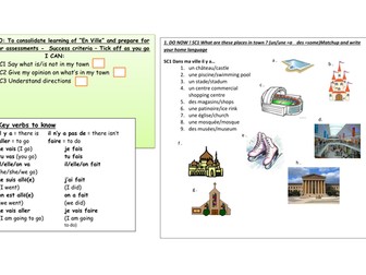 french en ville my town studio module 4 consolidation sheets whole lesson