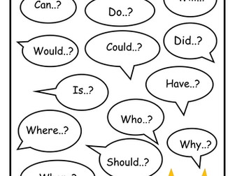 Question Words Help Mat