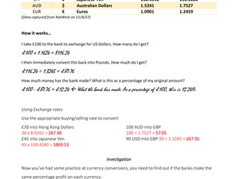 Exchange Rates & Banks' Profit Investigation Task