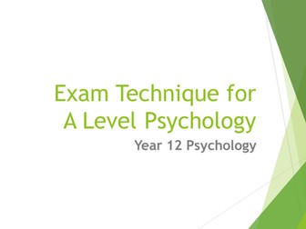 Exam Technique for A Level Psychology PPT