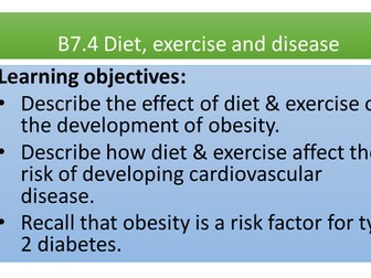 Diet,exercise & disease: Non-communicable disease: New AQA