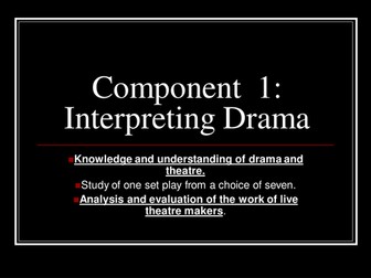 AQA A Level Theatre Studies: Introduction to Live Theatre Evaluation.