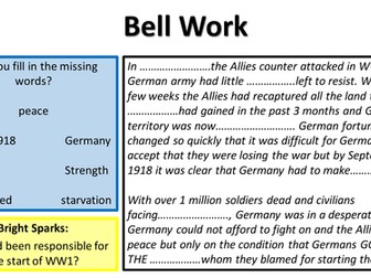First World War - The German Surrender and the Armistice