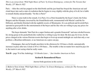 AS English Language - Paris Anthology