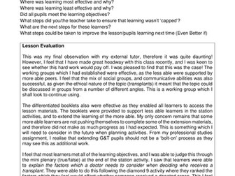 Teacher Training exemplar documents