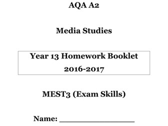 Year 13 Media Skills homework