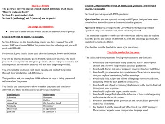 AQA Anthology Poetry Booklet - Conflict and Power