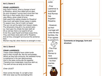 'Romeo and Juliet' Character Revision - Friar Lawrence