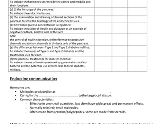 5.1.4 Hormonal Communication of OCR A level Biology