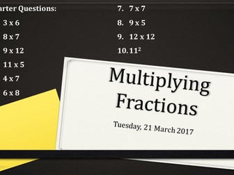 Multiplying Fractions Lesson