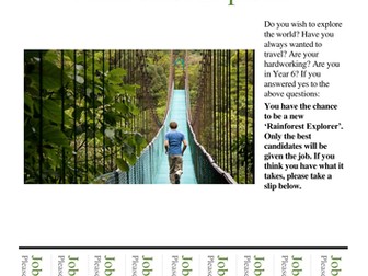 Year 6 Rainforest Tasks - Suitable for Homework