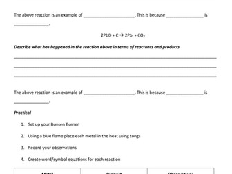 Student Workbooks for Trilogy Chemical Changes