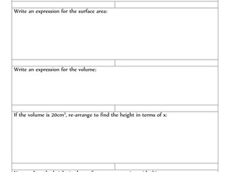 Optimisation - Part (a) setting up models - Sequence acctivity
