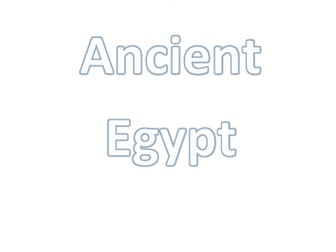 History: Booklet on the Ancient Egyptians to complete