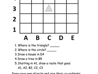 Finding and using coordinates Geography or Maths (Year 2)