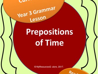 NAPLAN: Year 3 - Prepositions of Time